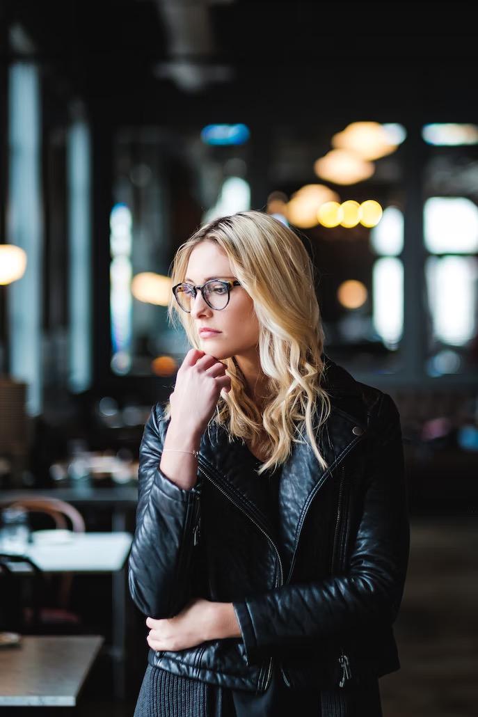 woman thinking about her dental health